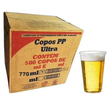 Imagem de Copo Descartável Plástico 770Ml Pp Post Mix Liso  1Cx  C/500