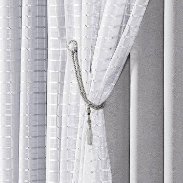 Imagem de Cortina Iris 3 Metros Semi Blackout Sala Quarto Varão Cinza