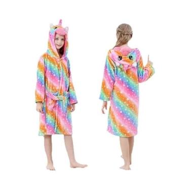 Imagem de Roupão De Banho Kigurumi De Unicórnio, Tigre E Vaca Para Meninas, Pija