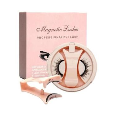 Imagem de Conjunto De Curvador De Cílios Magnético 6D Rosa, Cílios Reutilizáveis