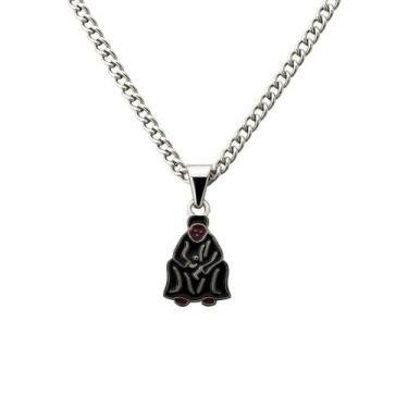 Imagem de Colar Corrente Imagem Preto Velho 3 cm Metal Niquelado - Lua Mística