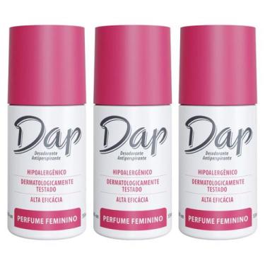 Imagem de Kit 3 Desodorante Masculino Feminino S/ Perf RollOn Dap 55ml, FEMININO