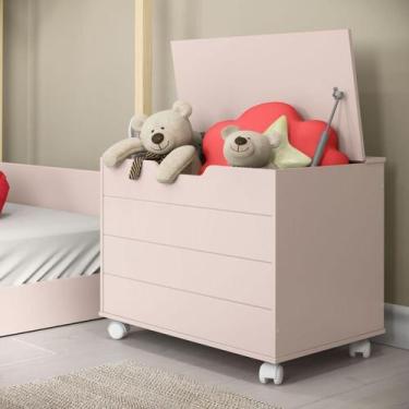 Imagem de Baú Caixa de Brinquedos Toys Rose - CasaH, Rose