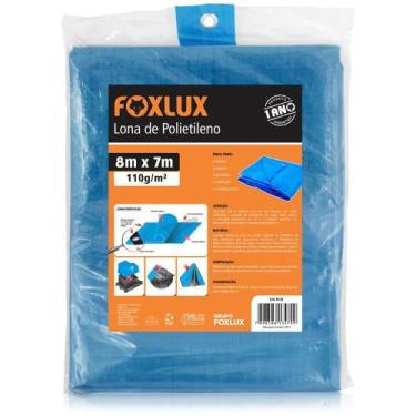 Imagem de Lona Carreteiro Azul 8x7m 150 micras 110g/m2 com Ilhoses Metálicos - F