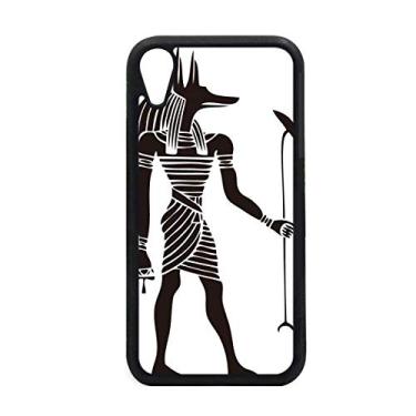 Imagem de Anúbis Totem Fresco do Egito Antigo para iPhone XR Capa para proteção de telefone Apple