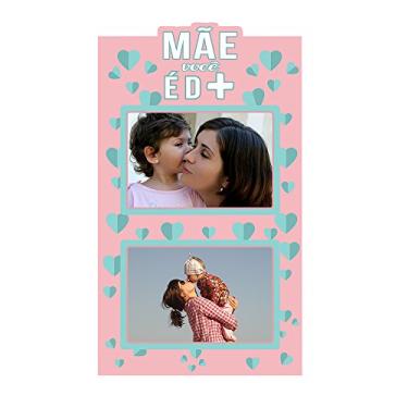 Imagem de Painel Foto Mdf Recortado Para 2 Fotos Kapos Multicolorido 20X35cm