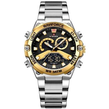 Imagem de Relógio De Pulso Quartzo Masculino Dupla Exibição Digital Casual Esportivo