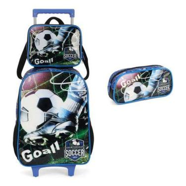Imagem de Kit Escolar Futebol - Mochila + Lancheira + Estojo 2024