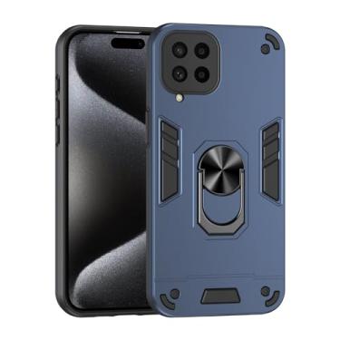Imagem de Estojo Fino Compatible with Samsung Galaxy M53 5G Phone Case with Kickstand & Shockproof Military Grade Drop Proof Protection Rugged Protective Cover PC Matte Textured Sturdy Bumper Cases (Size : Blu