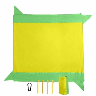 Imagem de VG PLUS, Tapete De Praia Esteira Impermeável Camping Picnic Vg Plus Amarelo
