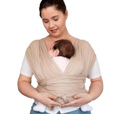 Imagem de Wrap Sling de Bebê Carregador Canguru de Vestir Little Beni (AREIA, GG)