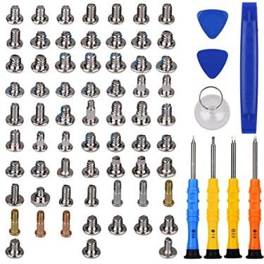 Imagem de DARYCOM Conjunto completo de parafusos com ferramentas para iPhone 6s 2015 kit de ferramentas de reparo de 4 polegadas 4 chaves de fenda mapa de localização completo 66 peças conjunto de parafusos com