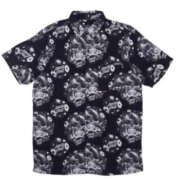 Imagem de Camisa Masculina Santa Cruz Botanic Skull Shirt - BEGE / G-Masculino
