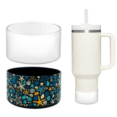 Imagem de HEYSKAY 2 peças de base protetora de silicone para botas Stanley Quencher Adventure 1,134 g e Stanley IceFlow 590 ml copo de 850 g e compatível com garrafas de água Hydro Sport de 350 a 680 g, Yeti e