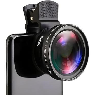 Imagem de Lente para Celular 2 em 1 Profissional Super Angulo Amplo 0,45x e Macro 12,5x, Super Zoom Ideal PAra Fotografos Paisagem Retrátos Vídeos Universal + Bolsa para Transporte PREMIUM DUPIN