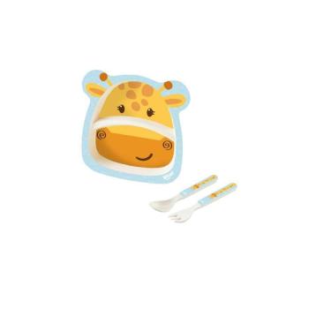 Imagem de Kit Alimentação Baby 3 Peças Girafa - Zoop Toys