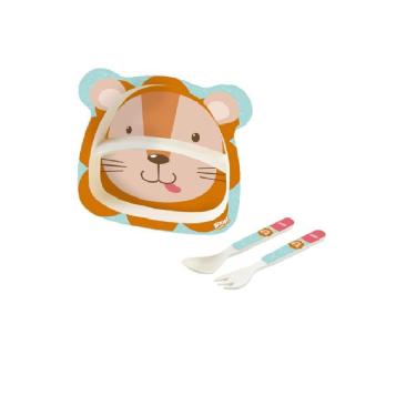 Imagem de Kit Alimentação Baby 3 Peças Leão - Zoop Toys