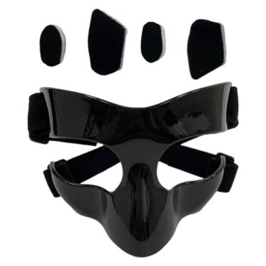 Imagem de UGPLM Máscara de basquete, máscara protetora de proteção facial, máscara protetora facial, proteção facial para nariz quebrado, para treino atlético, 14cmx9cm