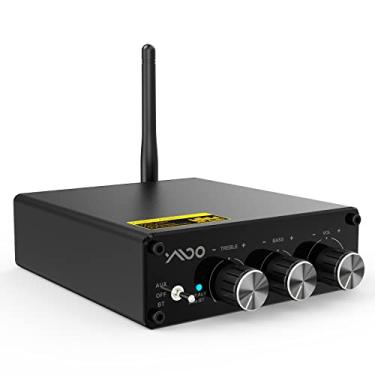 Imagem de Amplificador YMOO Bluetooth 5.3 de 2 canais para subwoofer passivo, receptor de áudio doméstico de entrada RCA/Bluetooth, baixa latência HiFi, som potente de 100 W x 2 com controle de graves/agudos