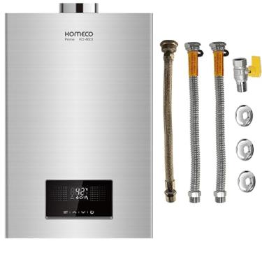 Imagem de Aquecedor De ÁGua A Gás Komeco Ko 46 Di Prime Com Wifi 46,5 Litros Inox Digital Gás Gn Com Kit Ligação