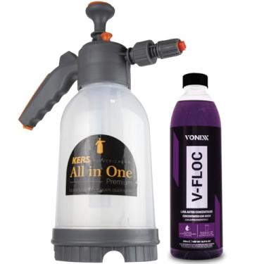 Imagem de Kit pulverizador manual e shampoo neutro V-Floc Vonixx (Snow Foam Kers)
