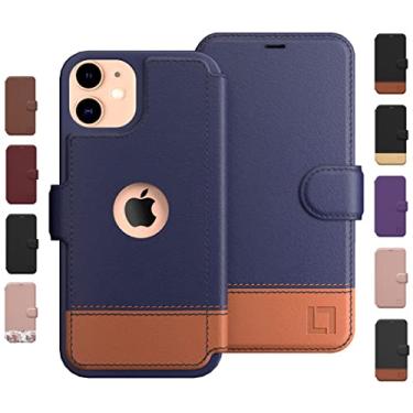 Imagem de LUPA Legacy Capa carteira compatível com iPhone 11 para mulheres e homens - Capa com suporte para cartão - [Fina + durável] - Capa para celular flip de couro sintético - Capa para celular i Phone 11 -