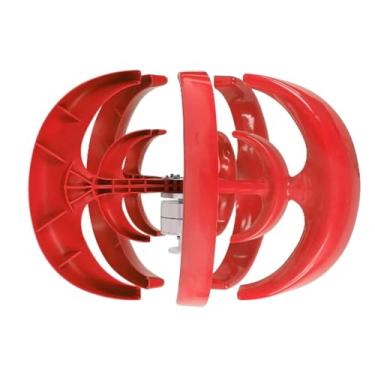 Imagem de HENGJINGTR 400W 12V 24V Vertical Wind Turbine, Lanterna Levitação Magnética Portátil Kit de turbina eólica com controlador para pátios e ruas (vermelho),24v