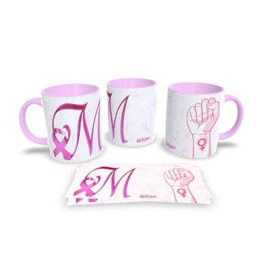 Imagem de Canecas Rosa de Porcelana Personalizadas Outubro Rosa (Mod.1)
