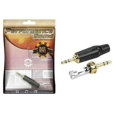 Imagem de Plug P2 Stereo Linha Premium Profissional Banhado A Ouro - PIX