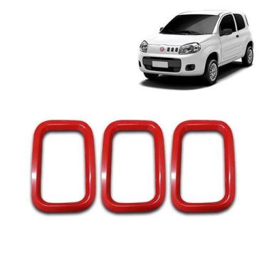 Imagem de Jogo Aplique para Grade Dianteira Uno Evo 2010 2011 2012 2013 2014 Kit