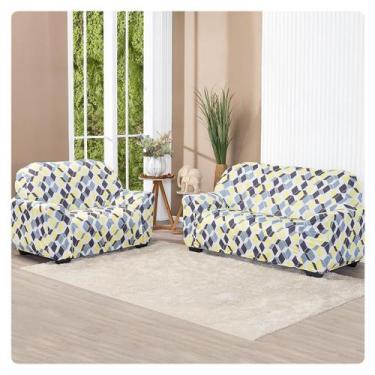 Imagem de Capa De Sofa Lisa 2 E 3 Lugares Malha Gel Estampas Variadas - Lenharo 