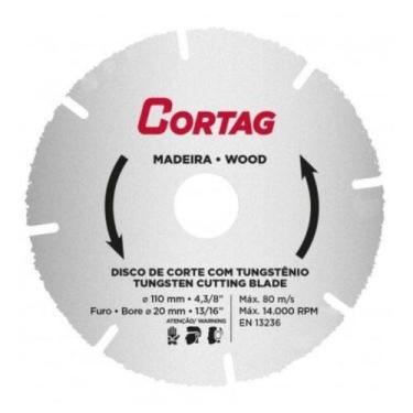 Imagem de Disco de corte Tungstênio para Madeira Cortag 110mm