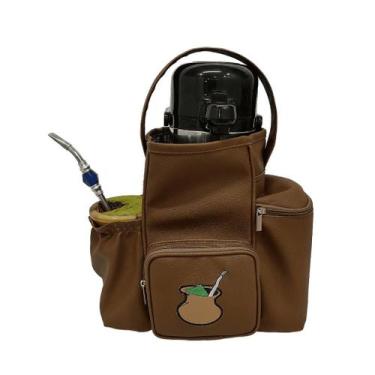 Imagem de Mateira Personalizada Cuia Marrom Para Levar Chimarrão - Coutre Bolsas