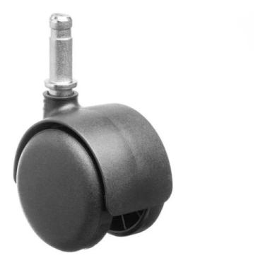 Imagem de Rodizio 50mm roda nylon pino 10mm p/ cadeiras e móveis - P&J