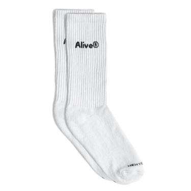 Imagem de Meia Alive Logo Branco, Único