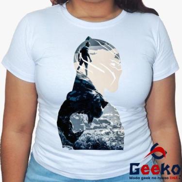 Imagem de Baby Look Pantera Negra 100% Algodão - Wakanda Forever - Black Panther