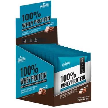 Imagem de Sache 100% Whey Display C/10 de 40g Shark Pro, CHOCOLATE