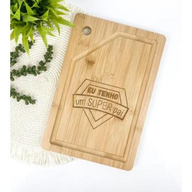 Imagem de Tábua de Corte em Bambu 30x20cm - Super Pai - Mor