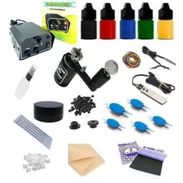 Imagem de Kit Tatuagem Tattoo Maquina Eclipse Completo Tintas - Caverna do Rock 