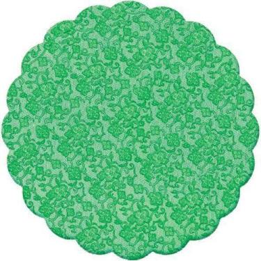 Imagem de Fundo Rendado para Forminhas 9cm - Verde - Brilhante