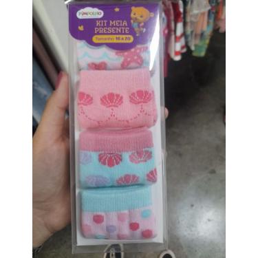 Imagem de Kit Meia Infantil Pimpolho Fundo do Mar Feminina 4 Pares