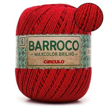 Imagem de Barbante Barroco MaxColor Brilho nº 6 200g - CÍRCULO, U, 3402 VERMELHO