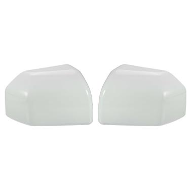 Imagem de ACROPIX Tampas de cobertura de meio espelho exterior do carro apto para Ford F150 F-150 caminhonete - pacote com 2 Z1 Oxford pintados de branco