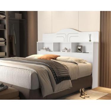 Imagem de Cabeceira Queen Box com 3 Nichos Vivian Várias Cores MDF 158 - Home A.