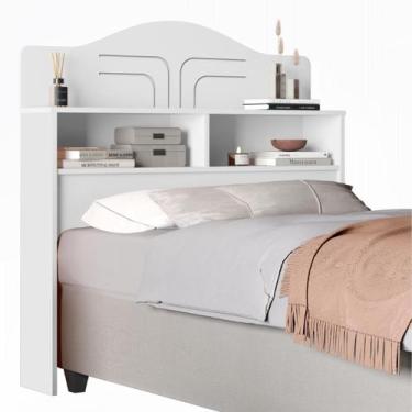 Imagem de Cabeceira Solteiro Cama Box MDF 2 Compartimentos Práticos - Home S.A, 