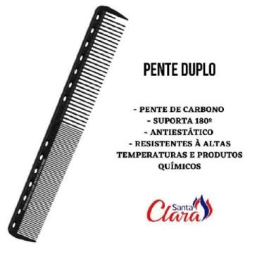 Imagem de Pente Profissional Reto Com Separador de Mecha - Santa Clara