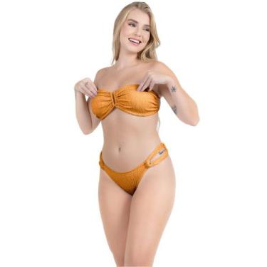 Imagem de Bikini Feminino sem alça Asa Delta Metal Rolotê Duplo - HYPE MODAS, Bi
