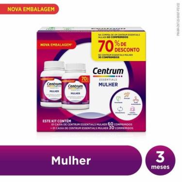 Imagem de Kit Centrum Essentials Mulher c/60+30 (90 Comprimidos)