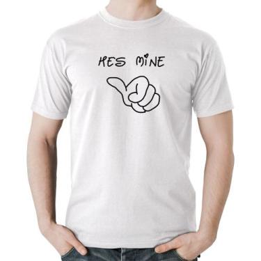 Imagem de Camiseta Algodão He's Mine - Foca na Moda, Branco, G