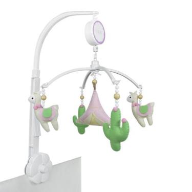 Imagem de Móbile Musical Lhama Rosa Quarto Bebê Infantil Menina - Potinho de Mel
